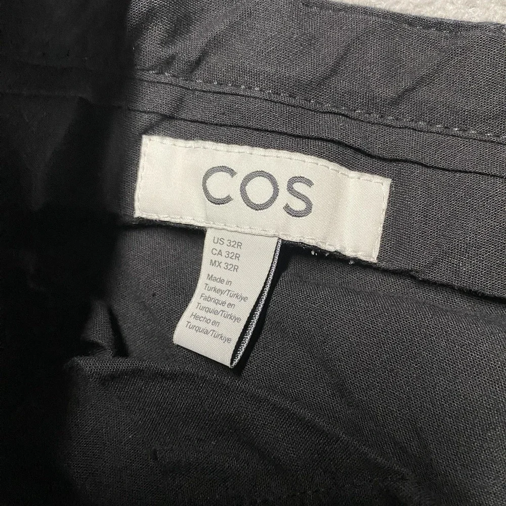COS Pants Womens 32R‎ Black Linen Blend Trouser Casual
